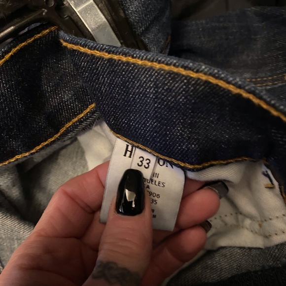 Hudson Jeans Mens 33 faded blue Button Fly Byron Five Pocket Straight St… - Picture 3 of 8